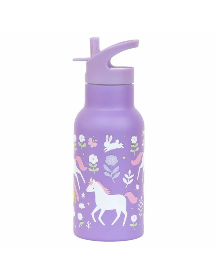 A Little Lovely Company Kids Stainless Steel Thermos Water Bottle with unicorn
