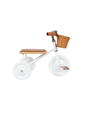 Banwood Kids Tricycle with Storage Basket for 2-6 Years White