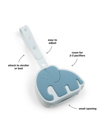 Done by Deer Case Pacifier Elphee made of Silicone Blue Done by Deer Case Pacifier Elphee made of Silicone Blue