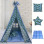 BabyBliss: Large fabric tent with thick mattress and 2 pads "In A While Crocodile"