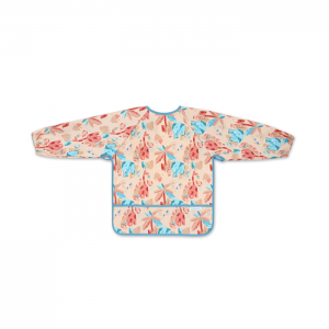 Babyono Waterproof Coverall Fabric with Hoop & Loop Fastener, Pocket & Sleeves Multicolored for 24 m+