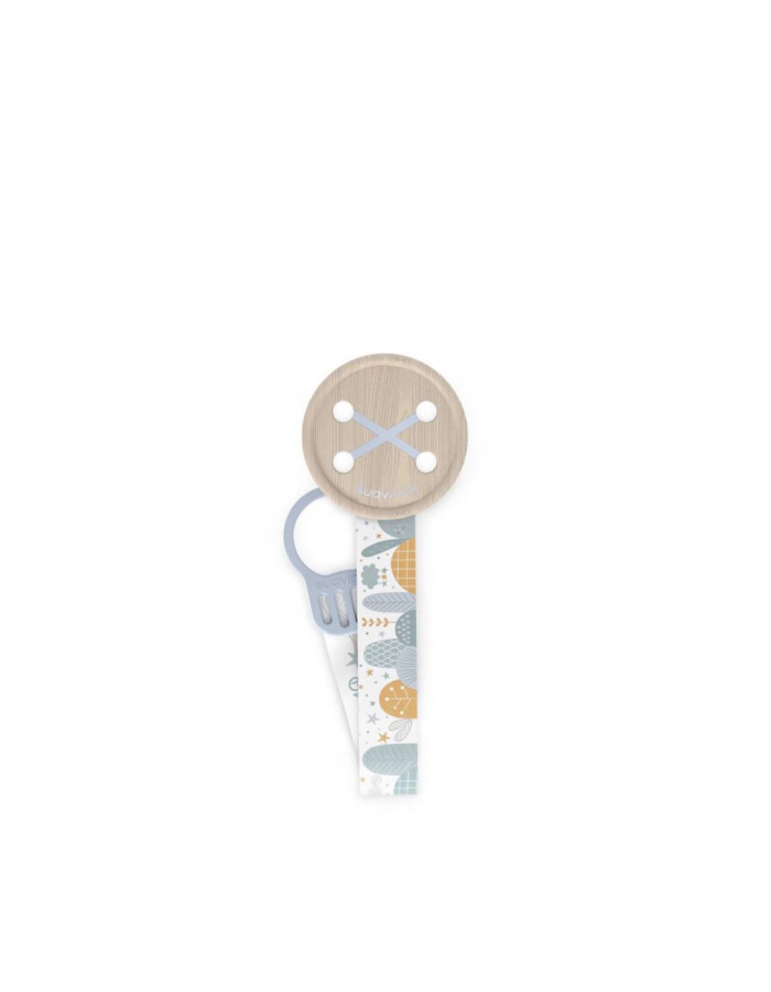 Suavinex Ribbon Pacifier made of Fabric Blue