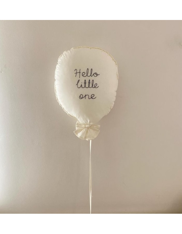 Hello little one Fabric Kids Decorative Wall Hanging 35x50cm White