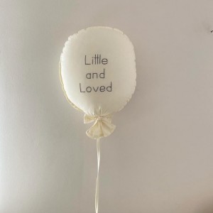 Fabric Kids Decorative Wall Hanging 35x50cm White - Little and loved