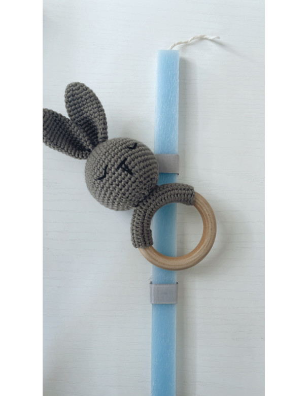 my first candle bunny rattle