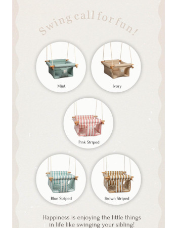 Κούνια mint striped swing