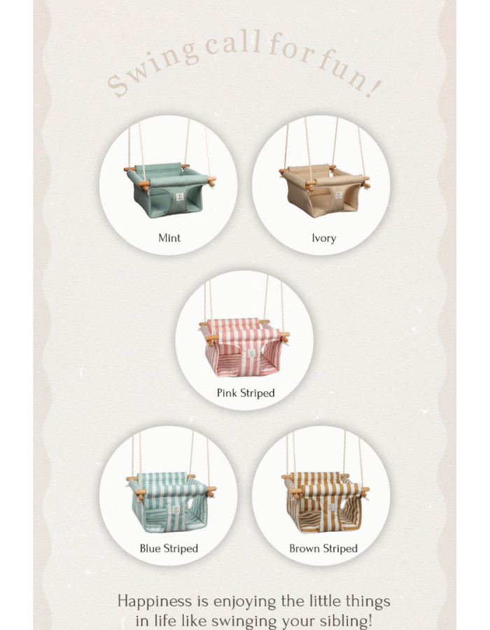 Κούνια mint striped swing
