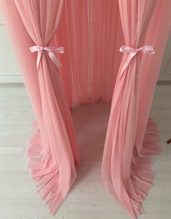 Dreamy tulle canopy - pink ( Large )