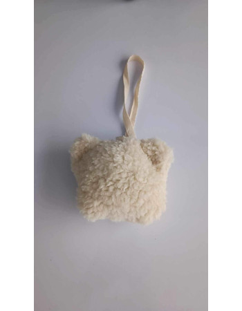 Pacifier strap white bear