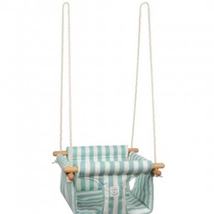 mint striped swing