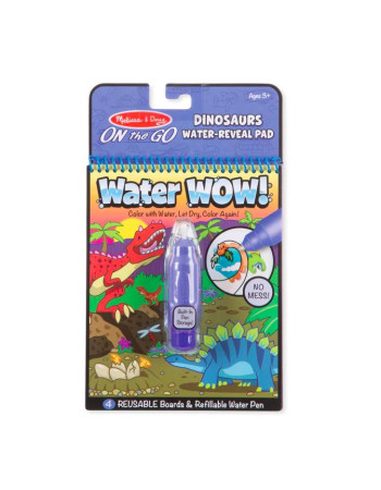 Melissa & Doug On The Go ColorBlast No-Mess Coloring Pad, Dinosaur (24 Color-Reveal Pictures, Invisible Ink Marker) 