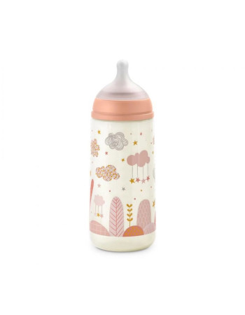 Suavinex Plastic Bottle Anti-Colic with Silicone Nipple for 6+ months Dreams Pink 360ml 1pcs