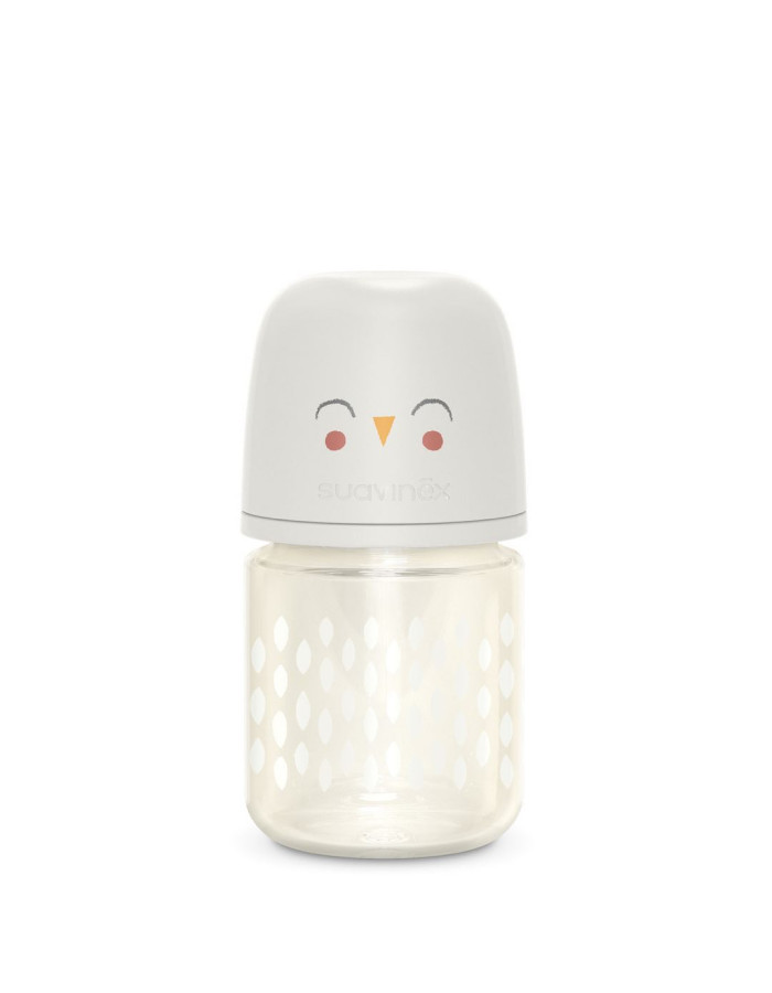 Suavinex Glass Bottle Bonhomia Anti-Colic with Silicone Nipple for 0+, 0+ m, months White 120ml 1pcs