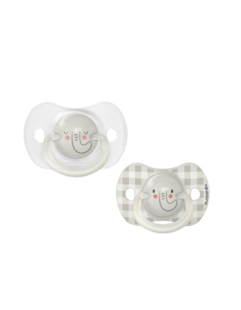 Suavinex Pacifiers Silicone Sx Pro Elephant Night for 6-18 months 2pcs