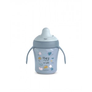 Ποτήρι Εκπαιδευτικό με λαβές 200ml +6μ BEAR Blue Suavinex