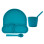 Silicone food set 4 pieces - turquoise