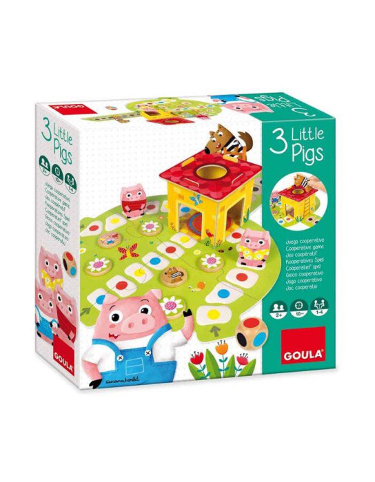 Goula Board Game Little Pigs Game for 2-4 Players 2+ Years