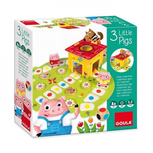 Goula Board Game Little Pigs Game for 2-4 Players 2+ Years