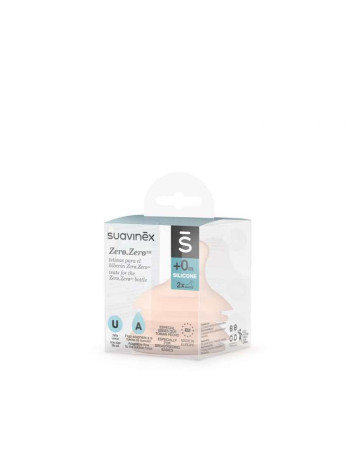 Suavinex Baby Bottle Teat of Silicone Adjustable Flow for 0+ months 2τμχ