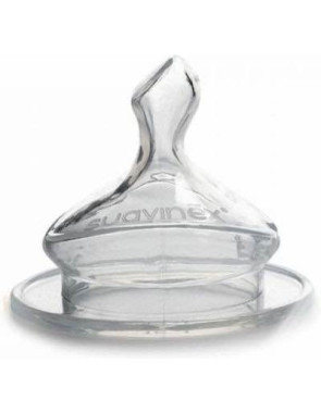 Suavinex Silicone Baby Bottle Teats Medium Flow for 6+ months 2pcs
