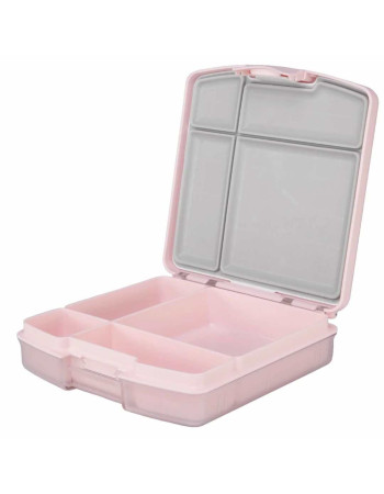 Ubbi: Δοχείο φαγητού Bento με 4 χωρίσματα - Blush Pink