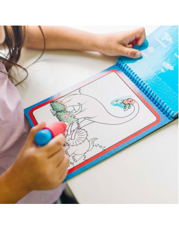 Melissa & Doug On The Go ColorBlast No-Mess Coloring Pad, Dinosaur (24 Color-Reveal Pictures, Invisible Ink Marker) 