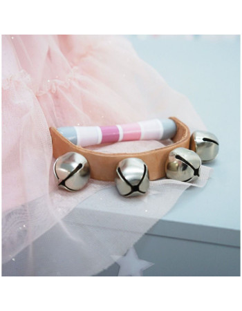 Jabadabado: Bells with wooden handle Blue