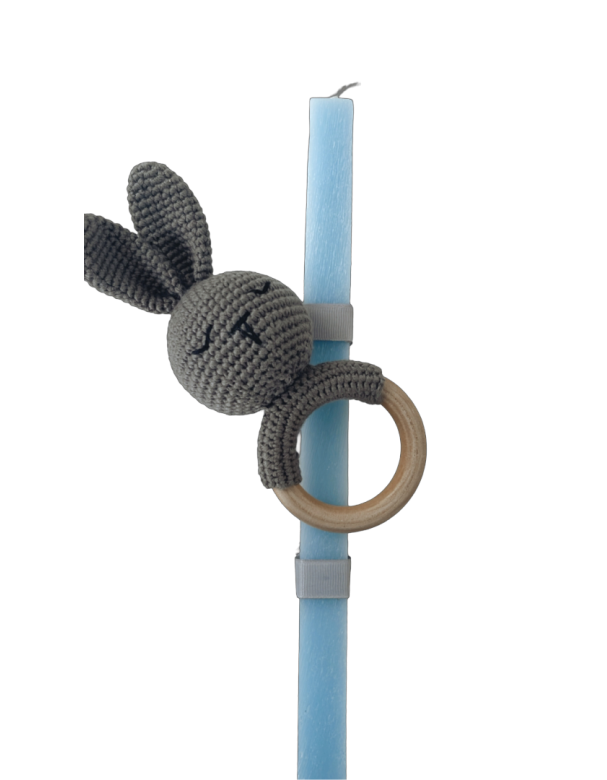 my first candle bunny rattle