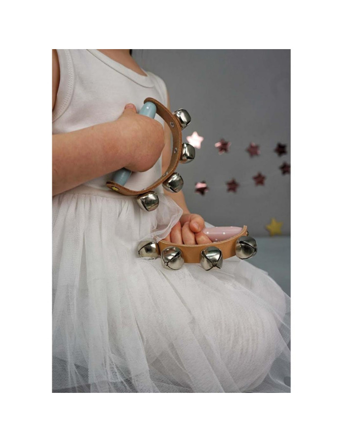 Jabadabado: Bells with wooden handle Blue