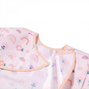 Babyono Waterproof Bib Fabric with Pocket Rainbow