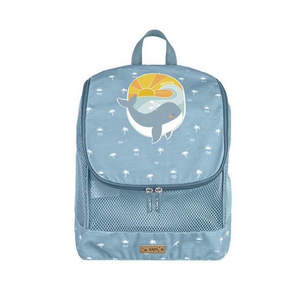 Saro School Bag Backpack Elementary, Elementary Beige with Water Bottle Holder