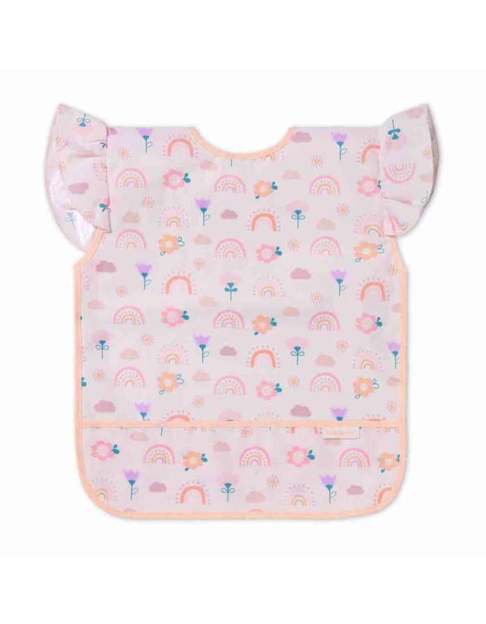 Babyono Waterproof Bib Fabric with Pocket Rainbow