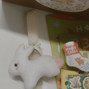 My Easter candle - rabbit