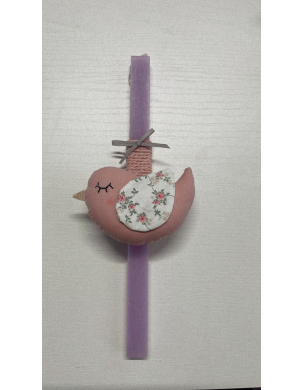 Handmade Easter candle with handmade bird Handmade Easter candle with handmade bird