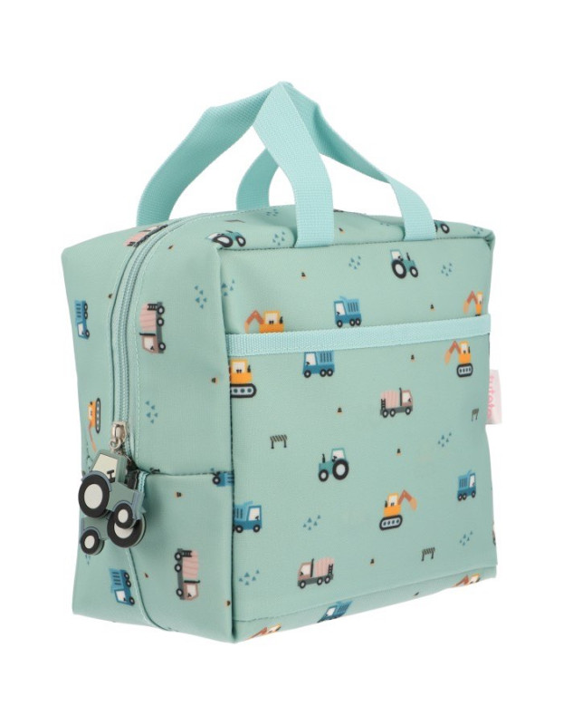 Tutete School Insulated Hand Lunch Bag Green 16.5 x 9 x 24cm
