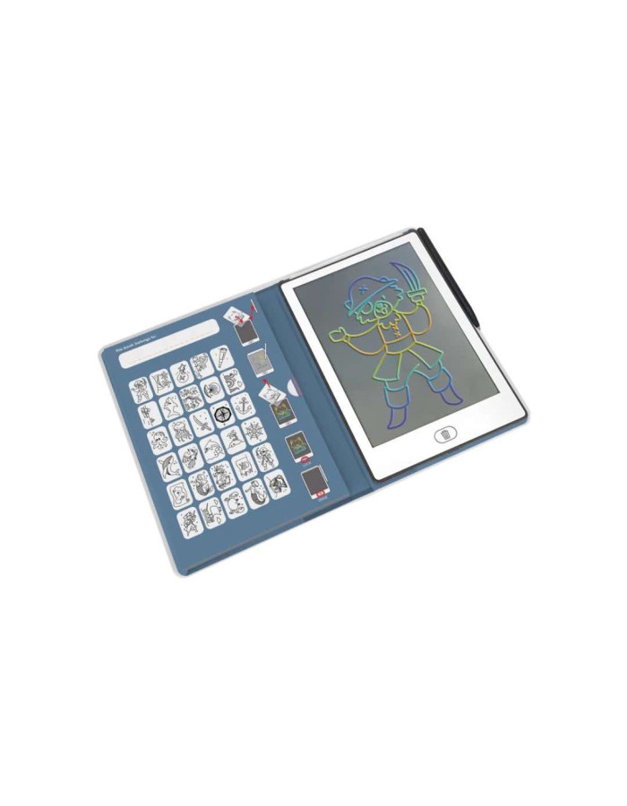 KIDYWOLF: Tablet ζωγραφικής με οθόνη LCD (30 κάρτες)- Oceans & Pirates