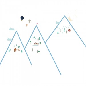 Mimi'lou Kids Wall Sticker Easy Mountains