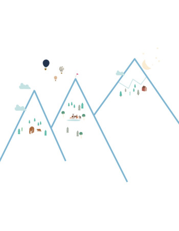 Mimi'lou Kids Wall Sticker Easy Mountains