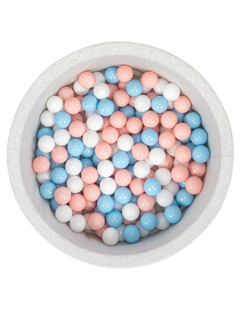 Ball Pit light grey with light blue / pink/ white balls
