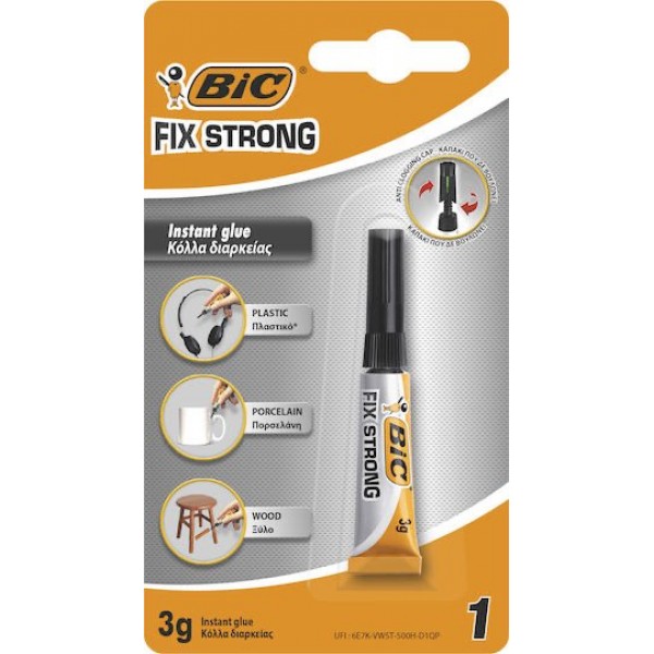 Bic Glue Gel Instant Fix Strong 3ml