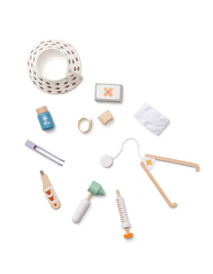 Kids Concept Childrens Medical Set made of Wood for 3+ years Years