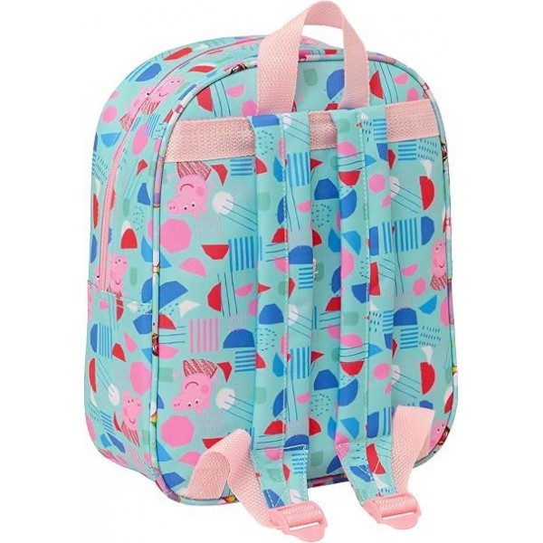 PEPPA Pig 3D Nursery Backpack, Adaptable to Cart, Easy Cleaning, Ideal for Children of Different Ages, Comfortable and Versatile, Quality and Strength, 22 x 10 x 27 cm