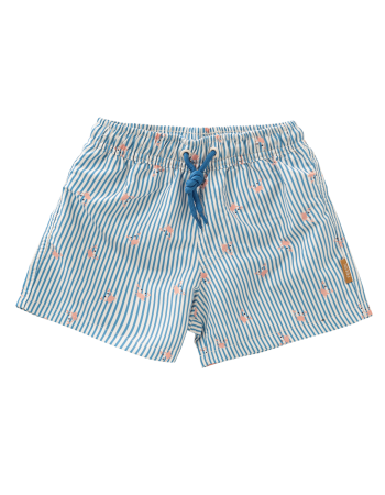 Fresk: Μαγιό βερμούδα με προστασία UV50 μπλέ Stripes & crabs