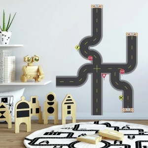 RoomMates Decor Kids Vinyl Wall Sticker Build A Road 60pcs