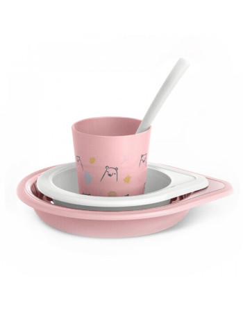Σετ Φαγητού Πλαστικό Suavinex Pink 6m+