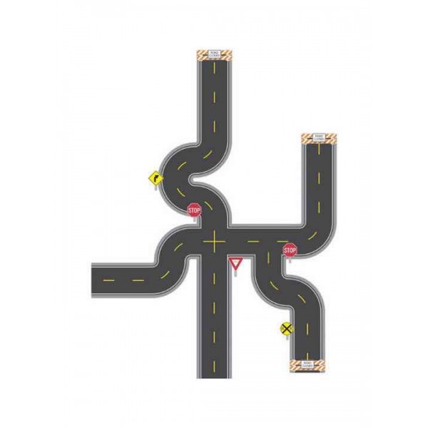 RoomMates Decor Kids Vinyl Wall Sticker Build A Road 60pcs