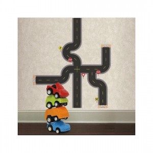 RoomMates Decor Kids Vinyl Wall Sticker Build A Road 60pcs