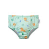 Saro Jungle Cheetahs Childrens Swimsuit Diaper vert amande