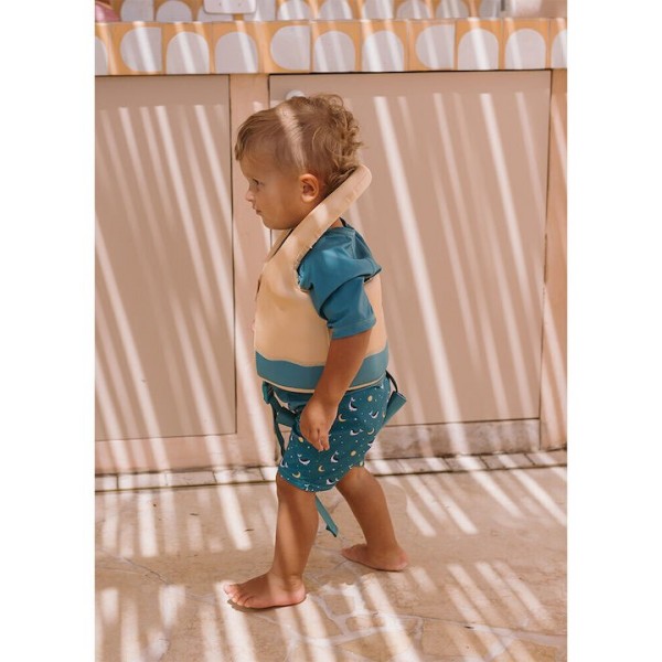 Μαγιό Σορτς με Προστασία από τον Ήλιο Whale Teal 2-3 Ετών - Monnëka | 61-93546/1