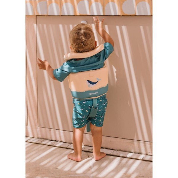 Μαγιό Σορτς με Προστασία από τον Ήλιο Whale Teal 2-3 Ετών - Monnëka | 61-93546/1